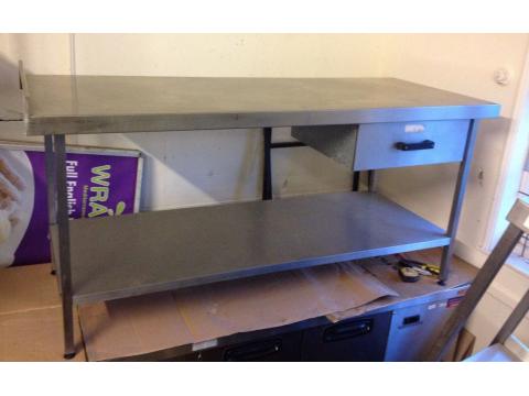 Commercial Stainless Steel Large Catering Prep Table With Drawer