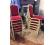 22 Stacking Banqueting conference Chairs Metal Framed with red upholstery - SOLD