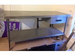 Commercial Stainless Steel Large Catering Prep Table With Drawer